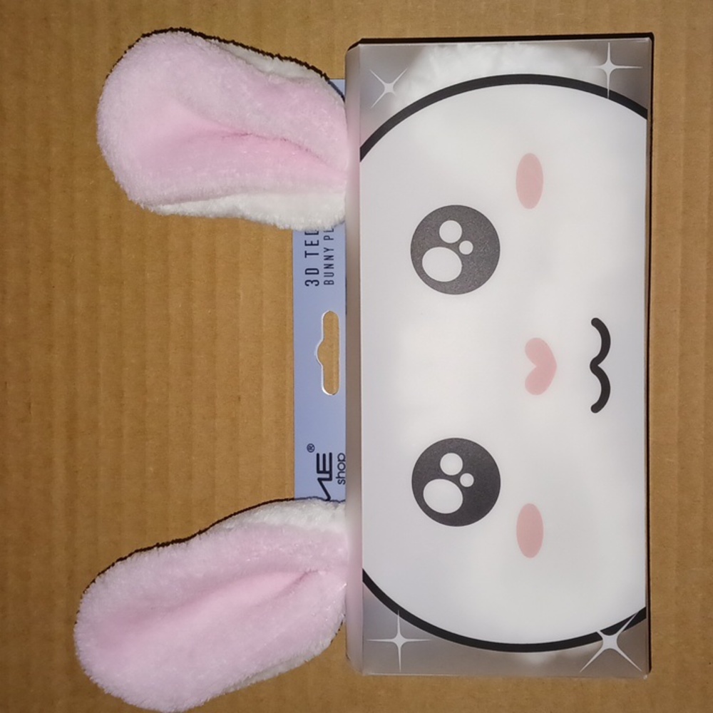 Spa Headband Plush Easter Bunny By The Creme Shop. Hair Face Accessory NWT pink